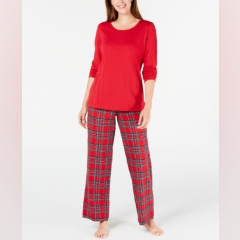 Red Plaid Women's Pajama Set